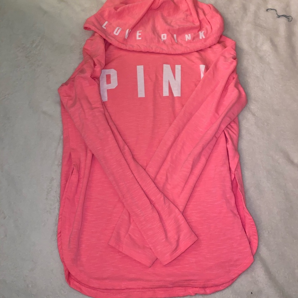 Pink light weight pull over